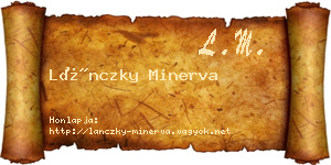 Lánczky Minerva névjegykártya